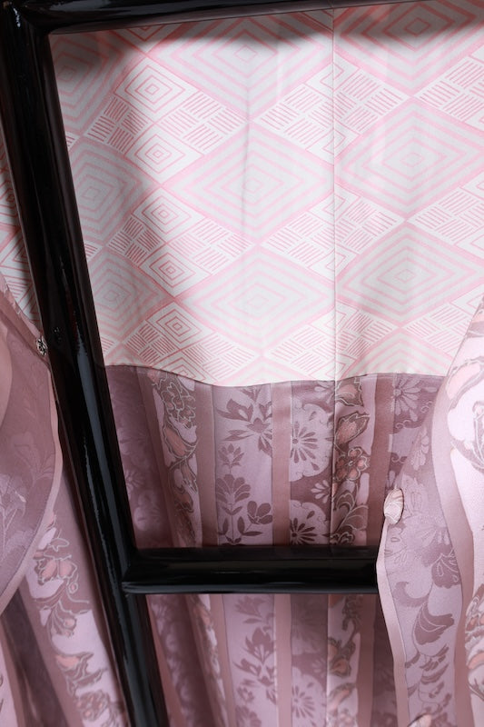 Japanese kimono  Coat (Michiyuki) M-size 100% silk  / B1197