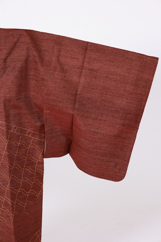 Japanese kimono  Coat (Michiyuki) M-size 100% silk  / B1196