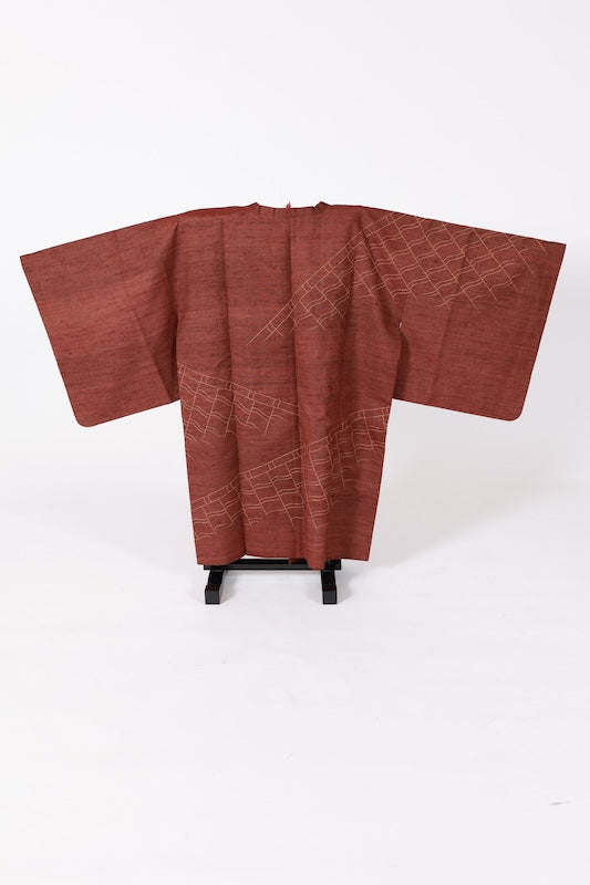 Japanese kimono  Coat (Michiyuki) M-size 100% silk  / B1196
