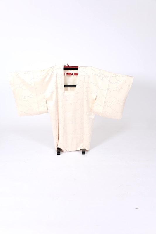 Japanese kimono  Coat (Michiyuki) M-size 100% silk  / B1195