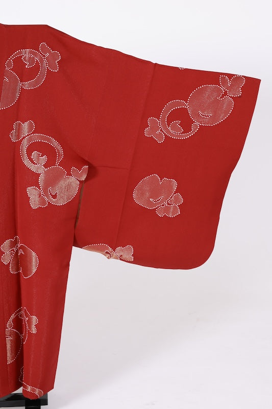 Japanese kimono  Coat (Michiyuki) -size 100% silk  / B1194