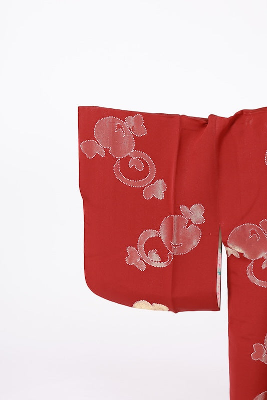 Japanese kimono  Coat (Michiyuki) -size 100% silk  / B1194