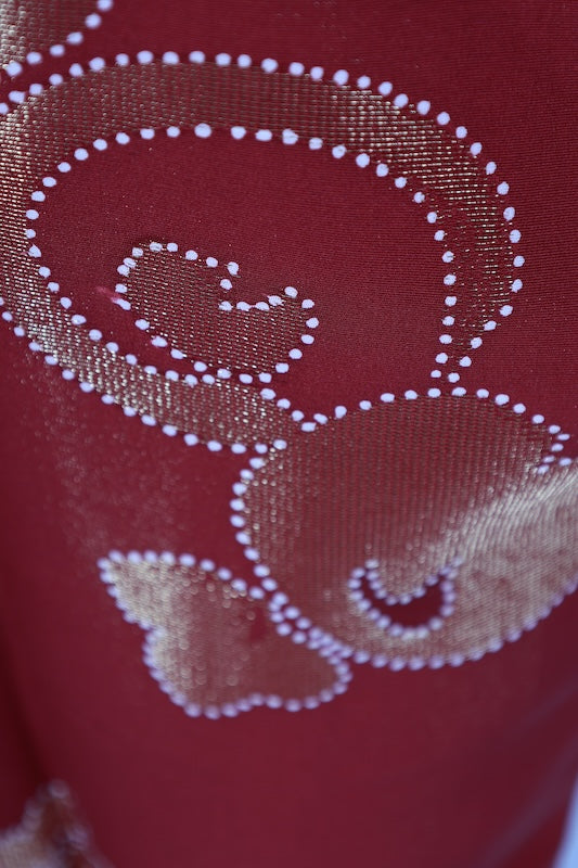 Japanese kimono  Coat (Michiyuki) -size 100% silk  / B1194