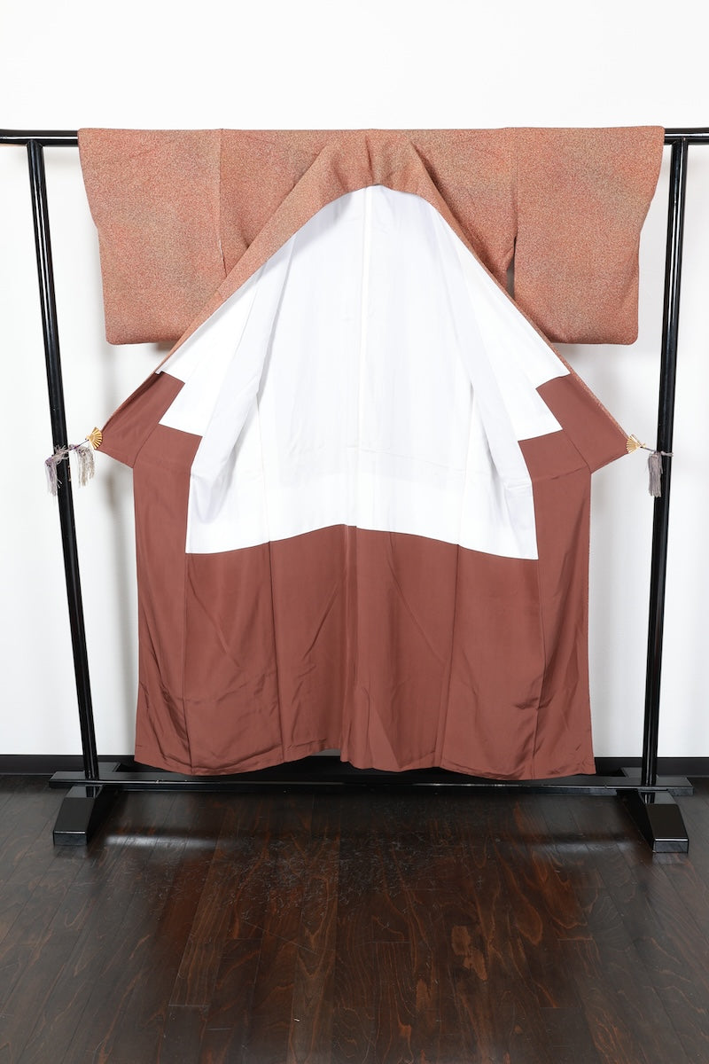 Komon kimono brown pre-owned /Az127