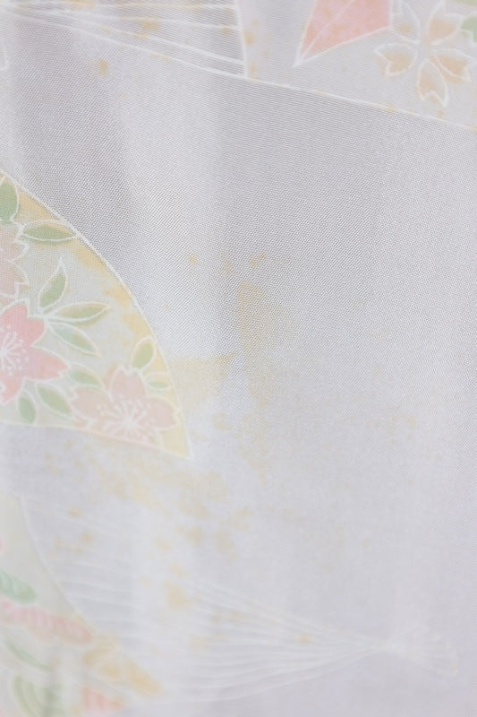 Japanese kimono  Coat (Michiyuki) M-size 100% silk  / B1188