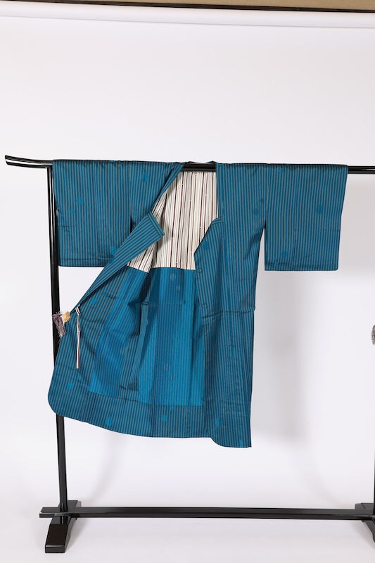 Japanese kimono  Coat (Rain coat) M-size 100% silk  / B1184