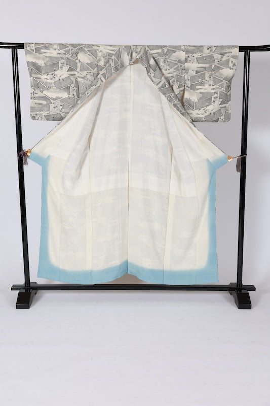 Japanese kimono used <Komon> Msize  silk 100% /B1193