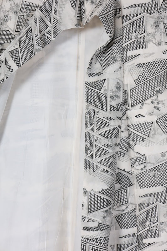 Japanese kimono used <Komon> Msize  silk 100% /B1193