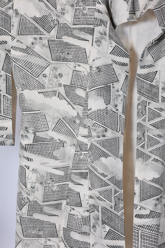 Japanese kimono used <Komon> Msize  silk 100% /B1193