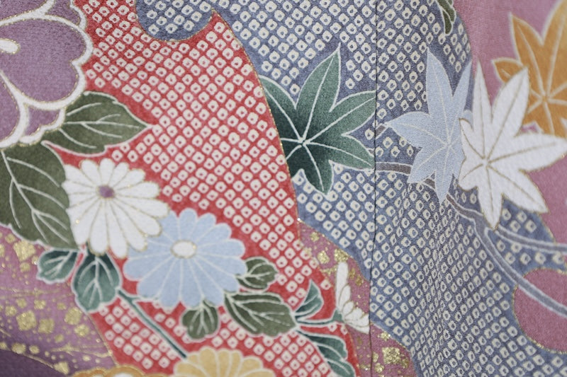 Houmongi kimono Pale purple pre-owned /R627