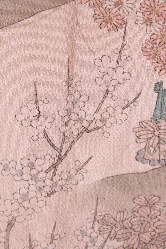 Japanese kimono used <Komon> Msize  silk 100% /B1192