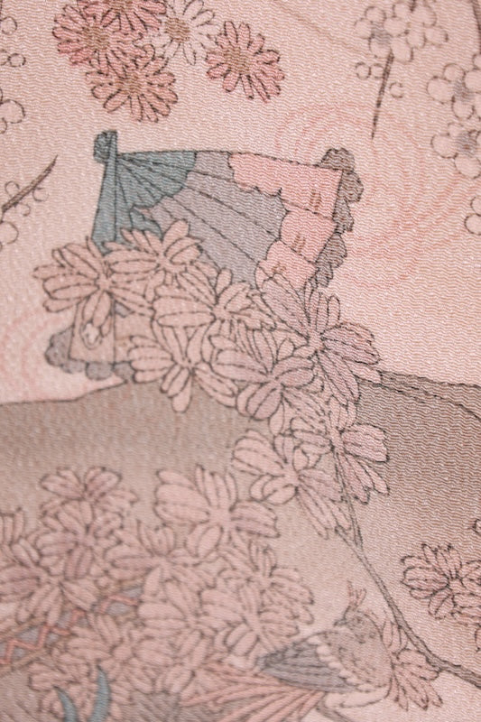 Japanese kimono used <Komon> Msize  silk 100% /B1192