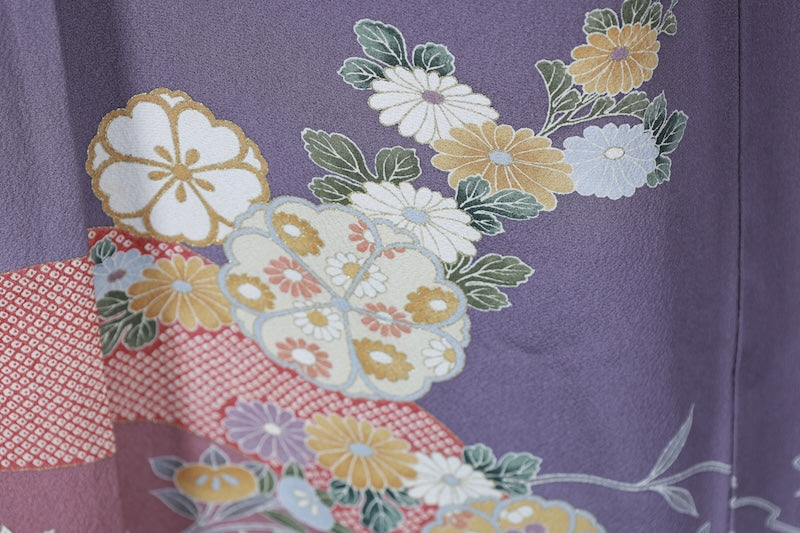 Houmongi kimono Pale purple pre-owned /R627