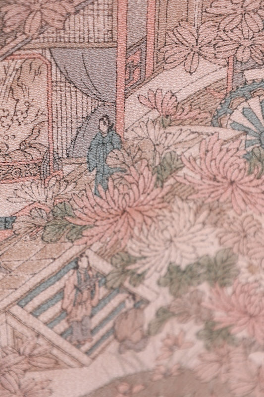 Japanese kimono used <Komon> Msize  silk 100% /B1192