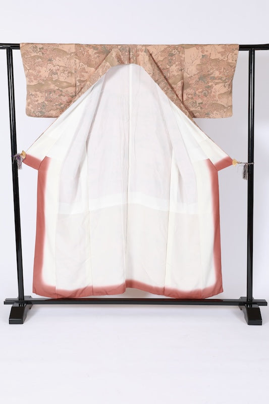 Japanese kimono used <Komon> Msize  silk 100% /B1192