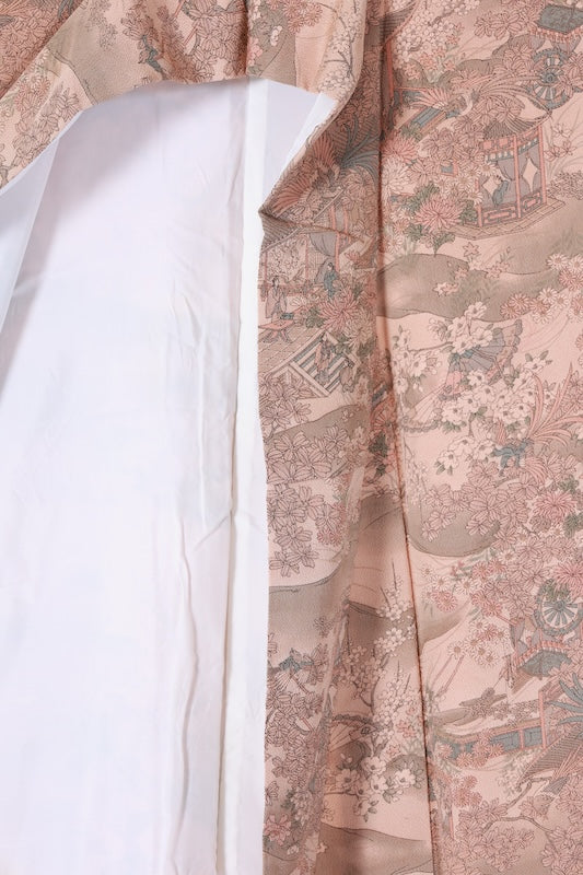 Japanese kimono used <Komon> Msize  silk 100% /B1192