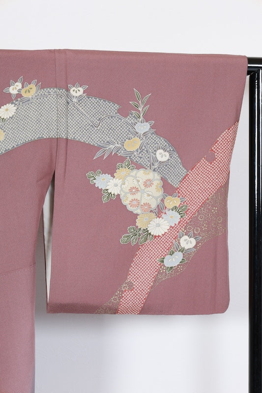 Houmongi kimono Pale purple pre-owned /R627