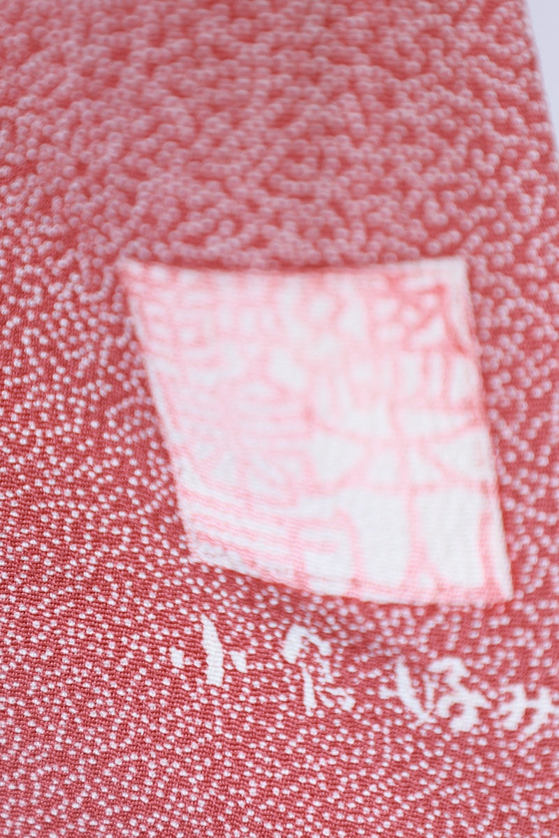 Iromuzi kimono red plum color white pre-owned /AZ131