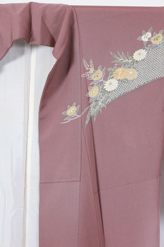 Houmongi kimono Pale purple pre-owned /R627