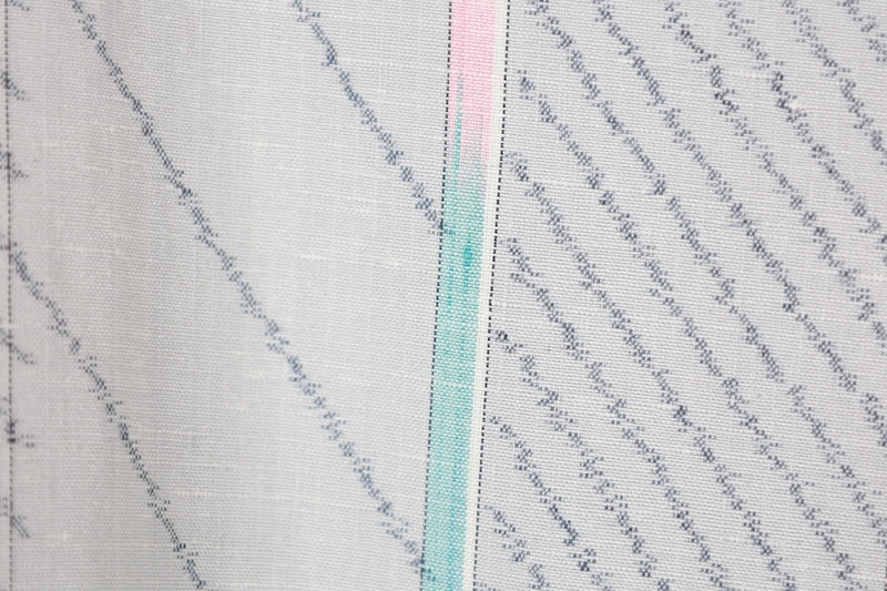 Tsumugi kimono Pale gray  Hand-woven pre-owned/R642