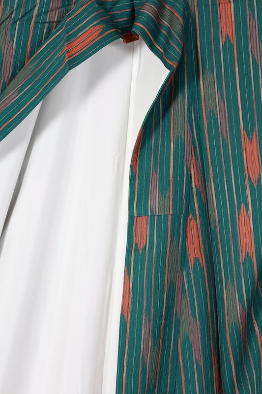 Japanese kimono used <Komon> L-size  silk 100% /B1191