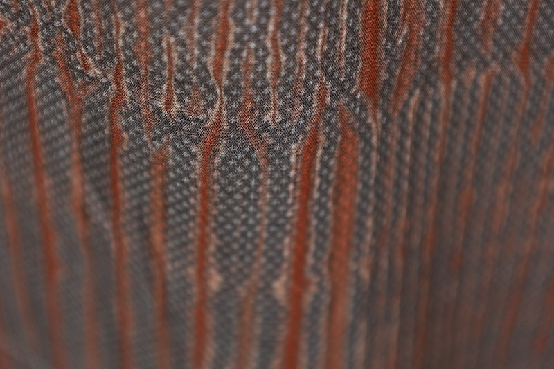 Tsumugi kimono brown pre-owned /AZ118