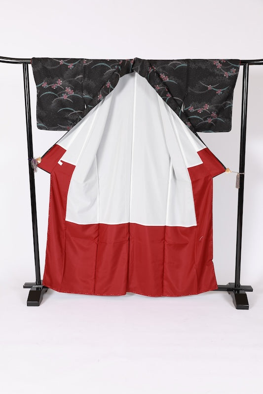 Japanese kimono Unused New <Komon> Lsize  polyester /B1217