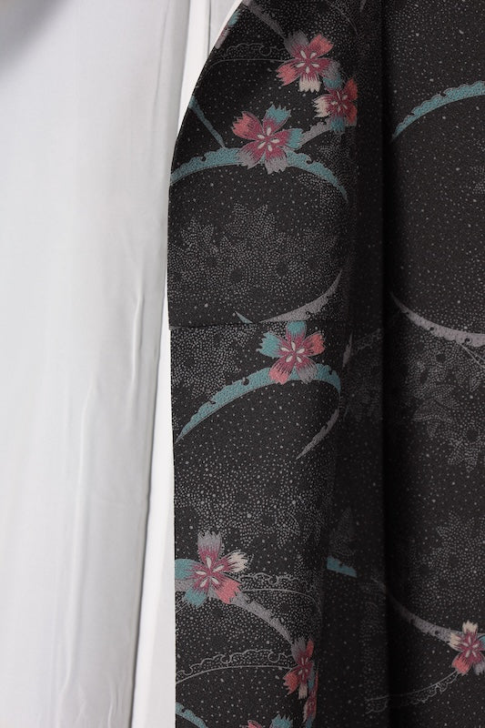 Japanese kimono Unused New <Komon> Lsize  polyester /B1217