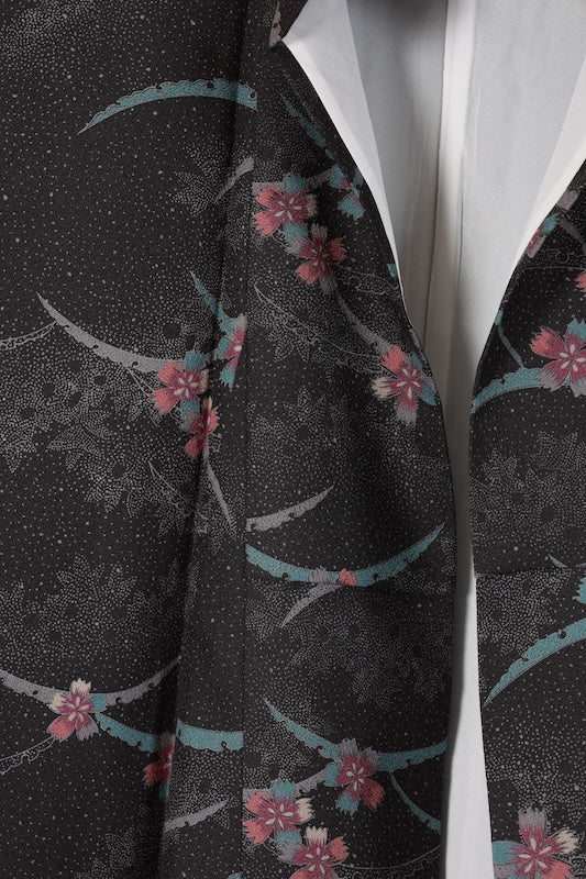 Japanese kimono Unused New <Komon> Lsize  polyester /B1217