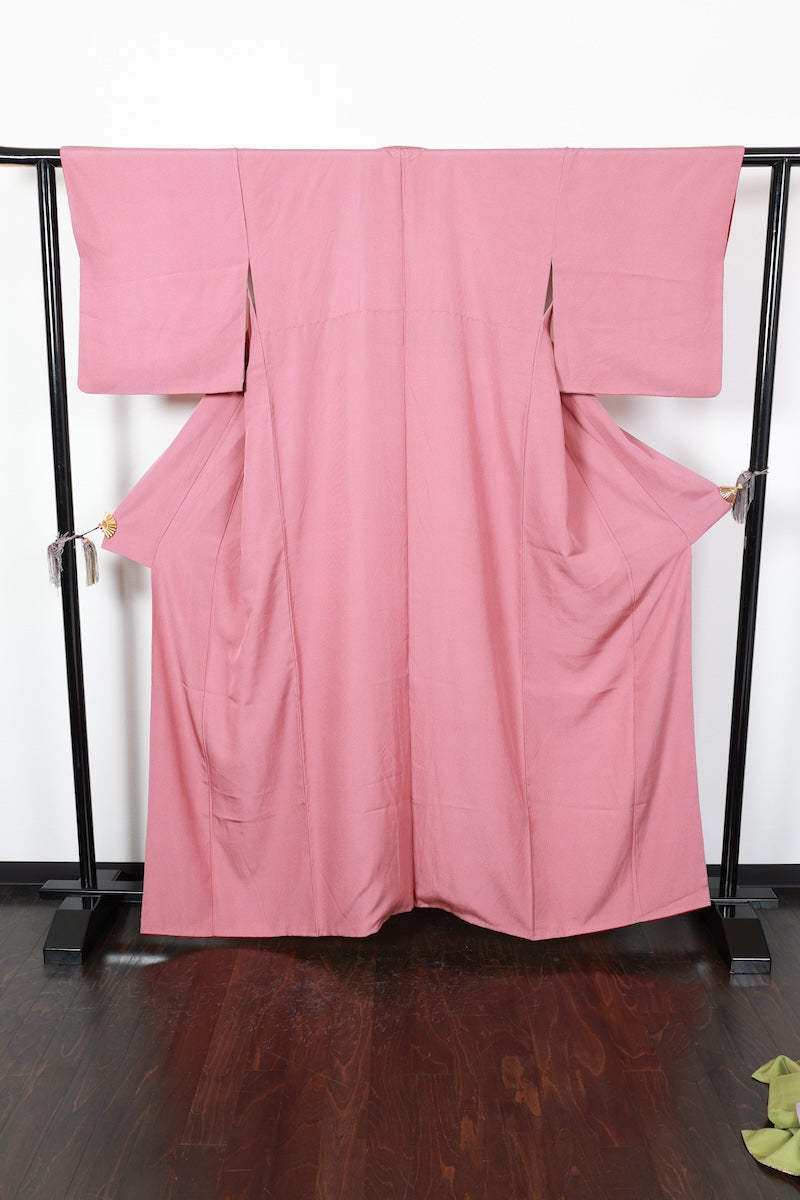 Komon kimono pink white pre-owned /AZ122