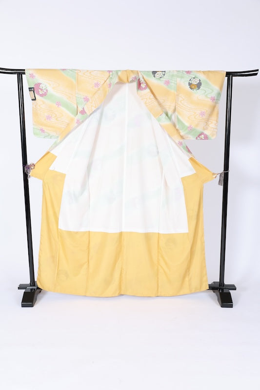 Japanese kimono Unused New <Komon> Lsize  polyester /B1215