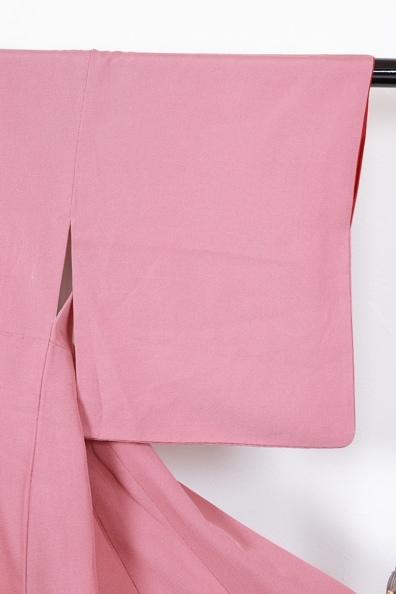 Komon kimono pink white pre-owned /AZ122