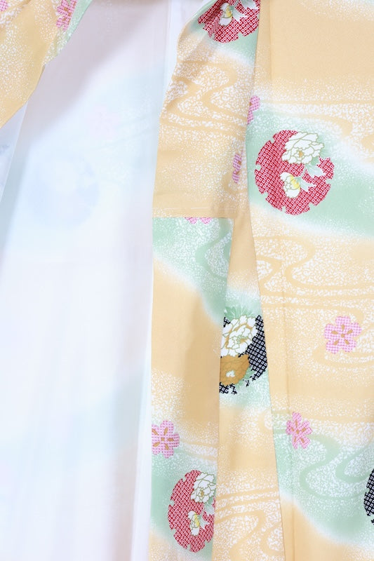 Japanese kimono Unused New <Komon> Lsize  polyester /B1215