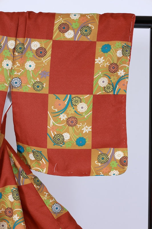 Japanese kimono Unused New <Komon> Lsize  polyester /B1213