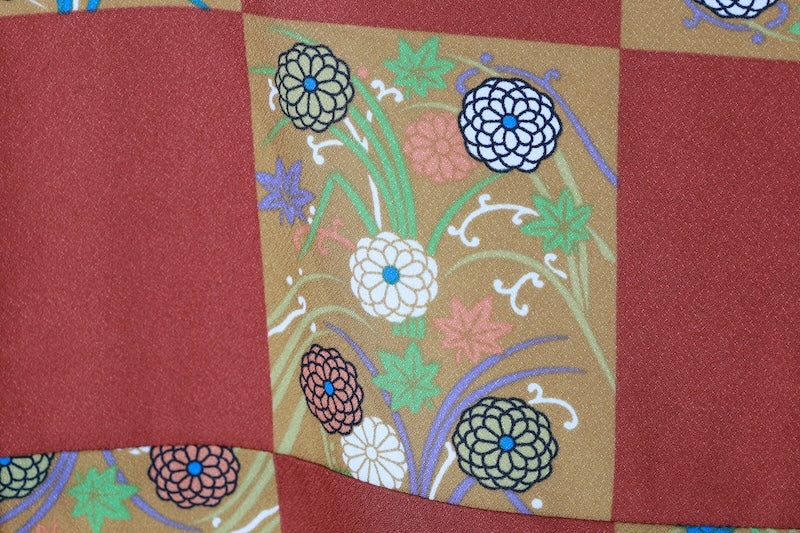 Japanese kimono Unused New <Komon> Lsize  polyester /B1213