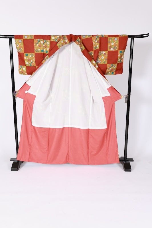 Japanese kimono Unused New <Komon> Lsize  polyester /B1213