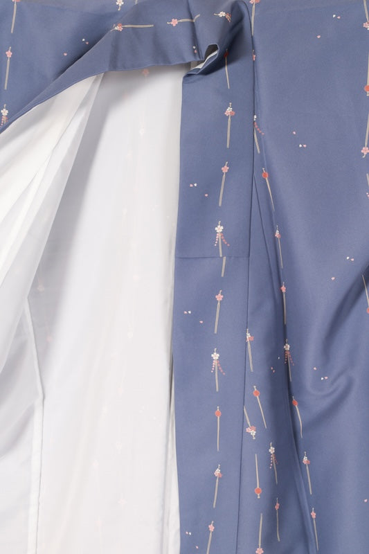 Japanese kimono used <Komon> Lsize  polyester /B1212