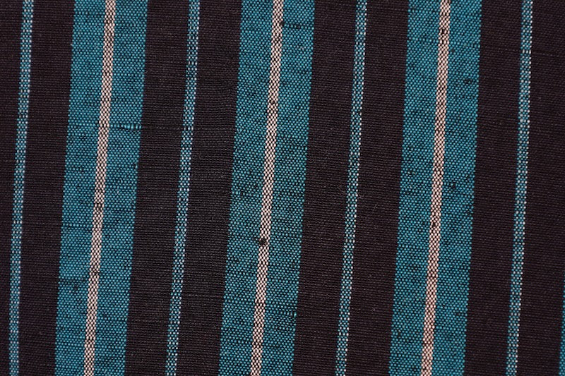 tsumugi kimono Turquoise / Indigo Hand-woven pre-owned /R638