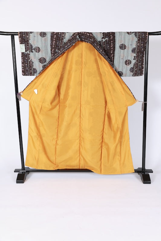 Japanese kimono Unused New <Komon> Lsize  polyester /B1211