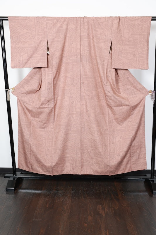 Japanese kimono used <Tsumugi> Msize  silk 100% /T207