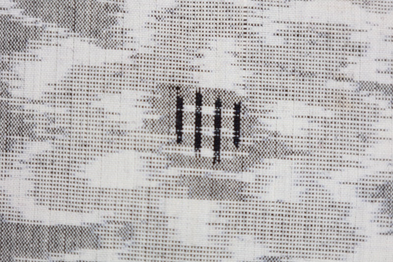 Komon kimono gray white flower pre-owned /R637