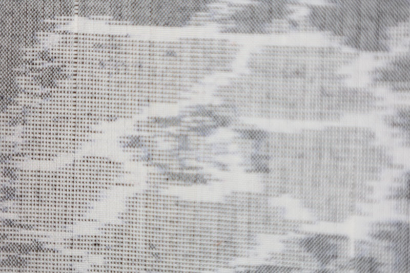 Komon kimono gray white flower pre-owned /R637