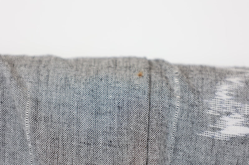 Komon kimono gray white flower pre-owned /R637