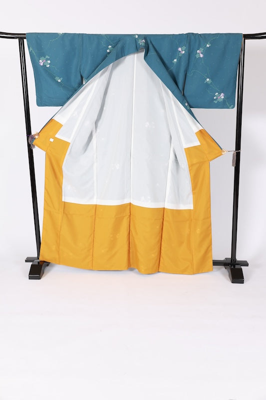 Japanese kimono used  <Komon> Lsize  polyester /B1210