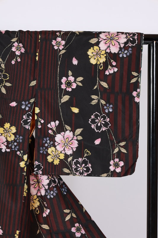 Japanese kimono Unused New <Komon> Lsize  polyester /B1209