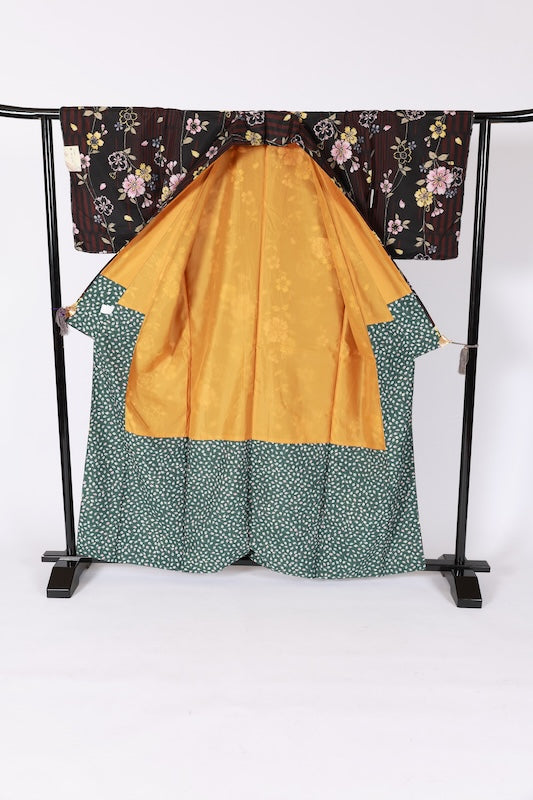 Japanese kimono Unused New <Komon> Lsize  polyester /B1209