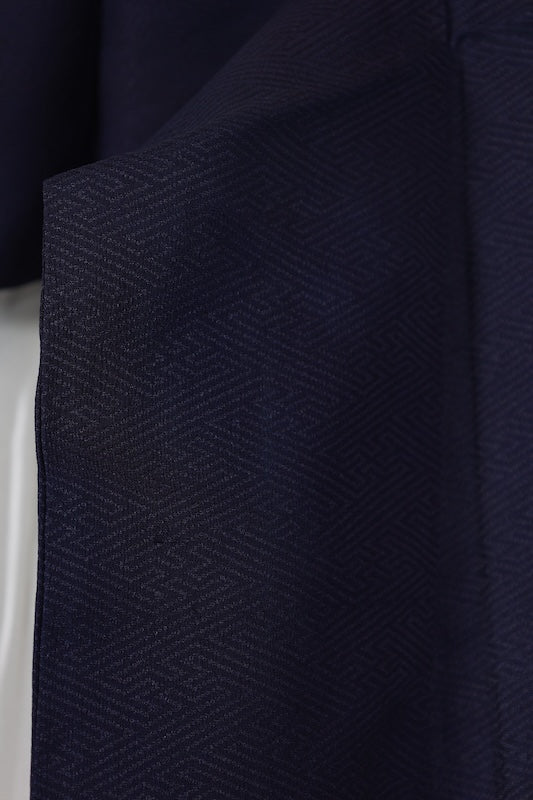 Tsukesage kimono Navy gold pre-owned /R636