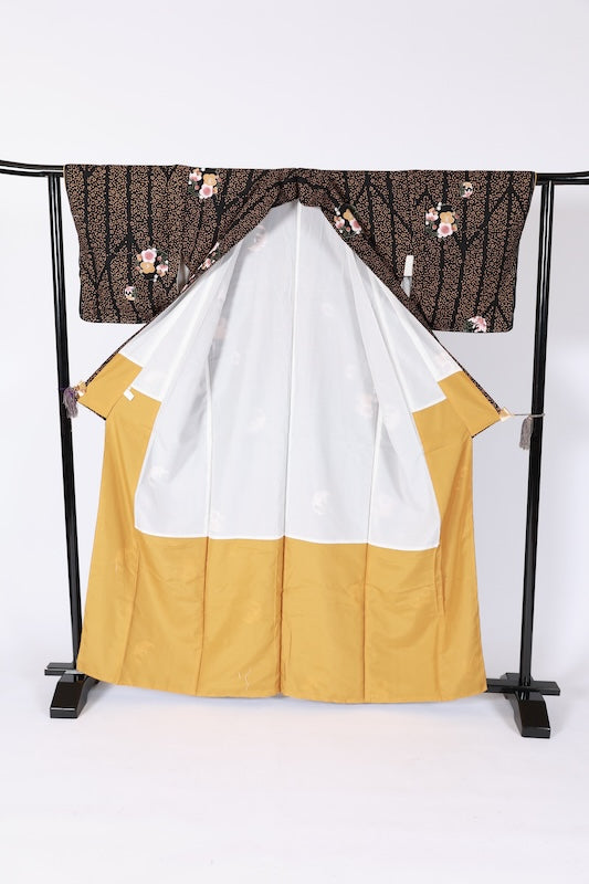 Japanese kimono Unused New <Komon> Lsize  polyester /B1208