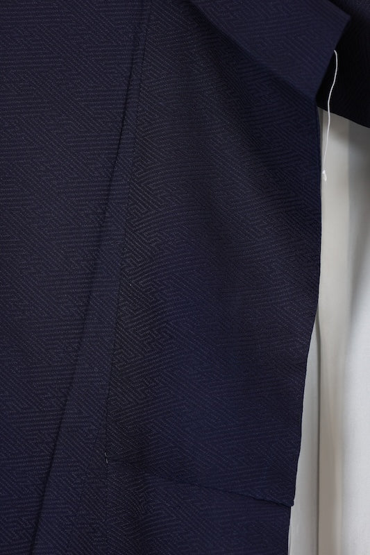 Tsukesage kimono Navy gold pre-owned /R636