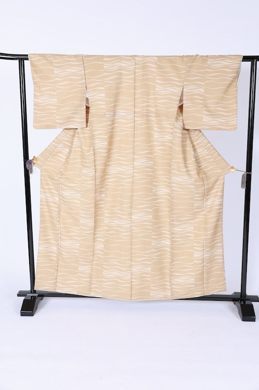 Japanese kimono used  <Komon> Lsize  polyester /B1201